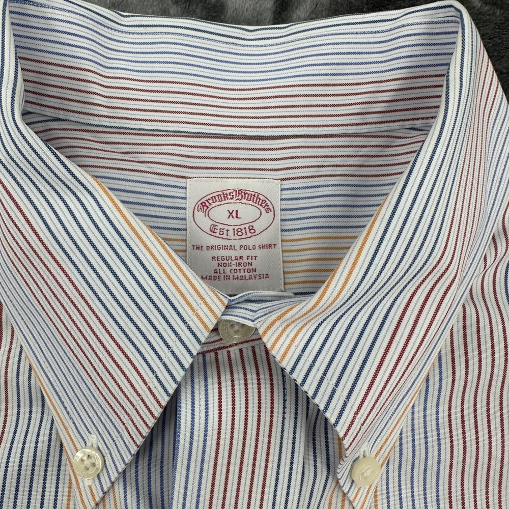 Brooks Brothers Mens XL Regular Fit Non-Iron  Striped Button Down Shirt - Picture 3 of 4